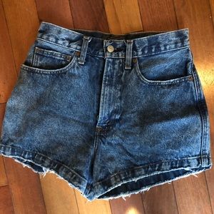 Abercrombie and Fitch high rise denim shorts